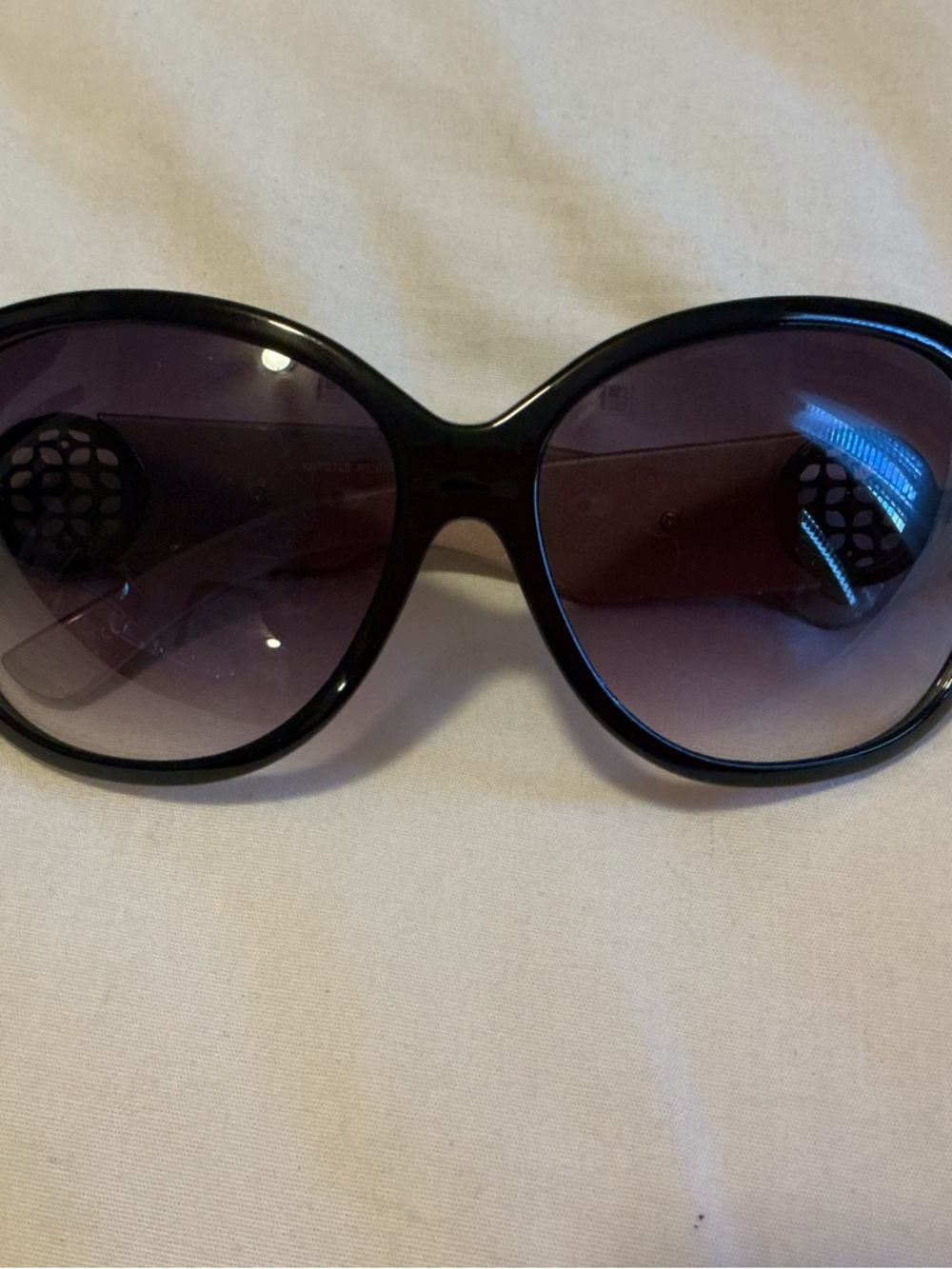 Fossil Oversized Sunglasses Krystle in Black with Gradient Smoke Lenses